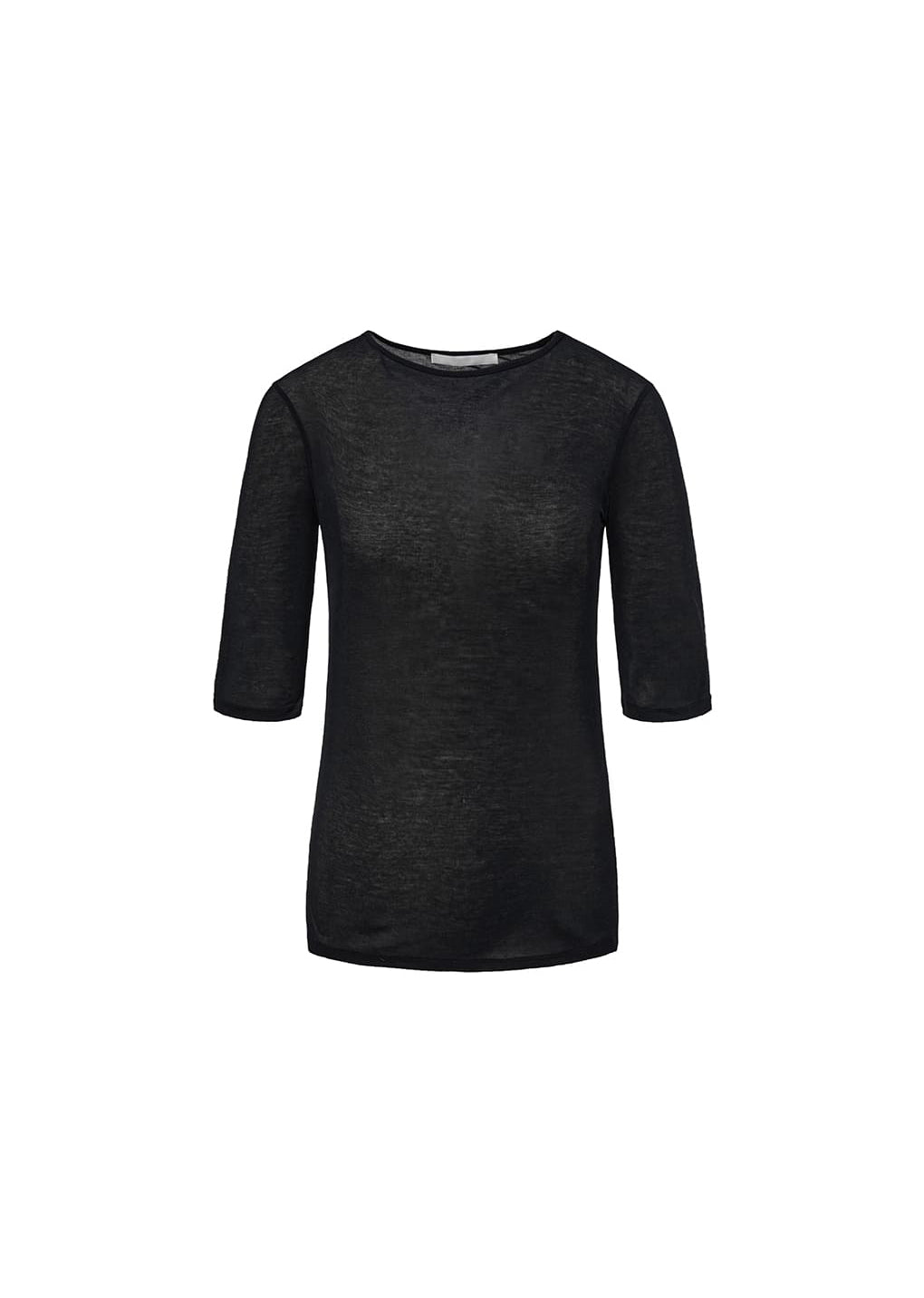 round short sleeve t-shirts, black