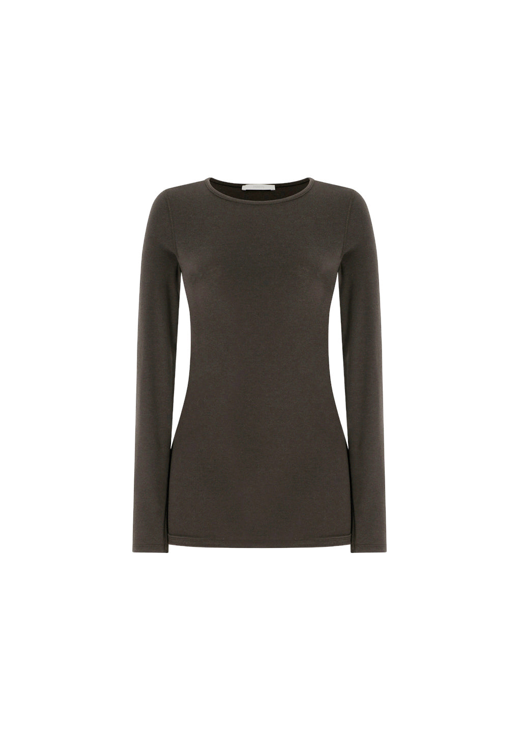 round t-shirt, brown