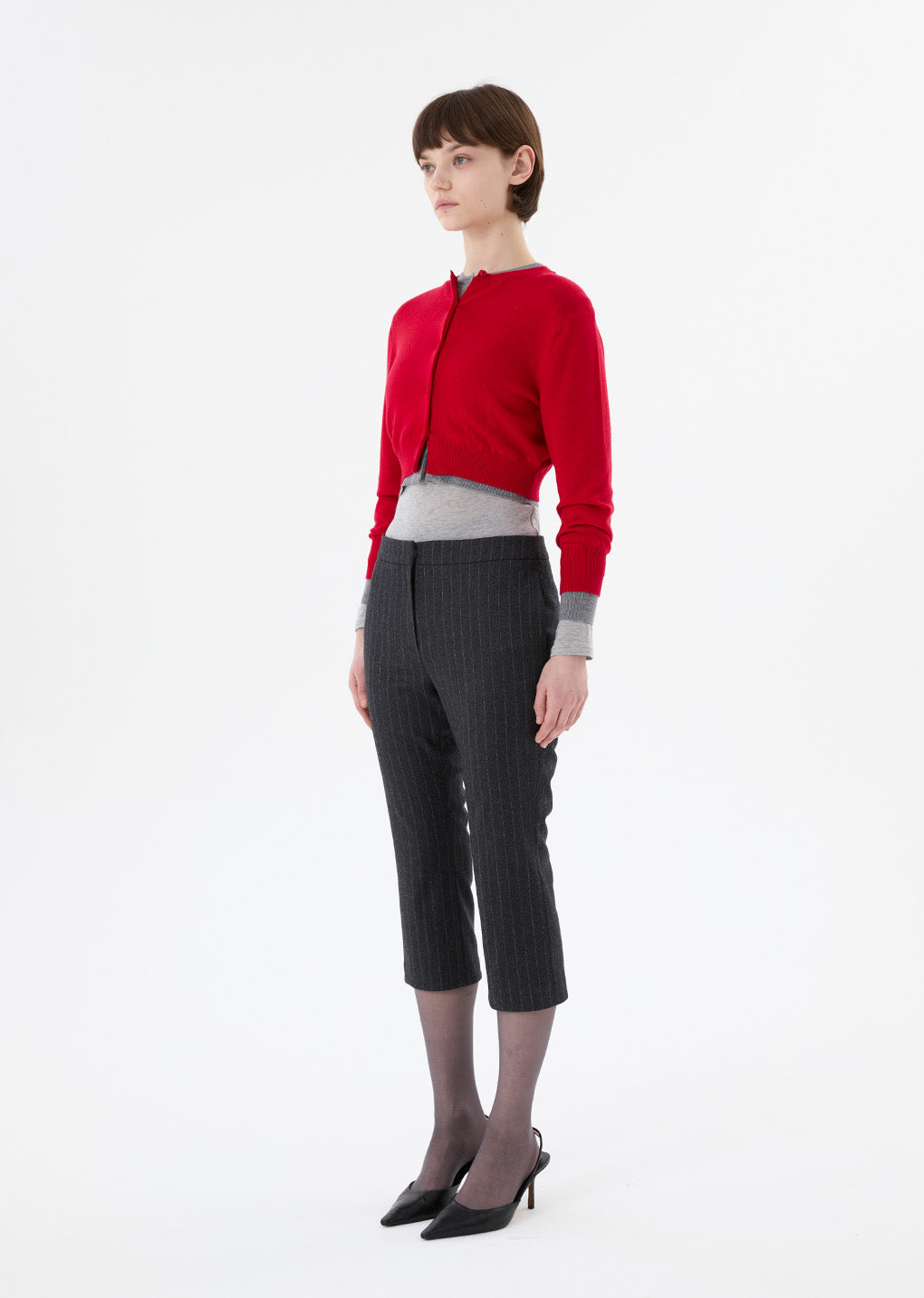 round t-shirt, light grey