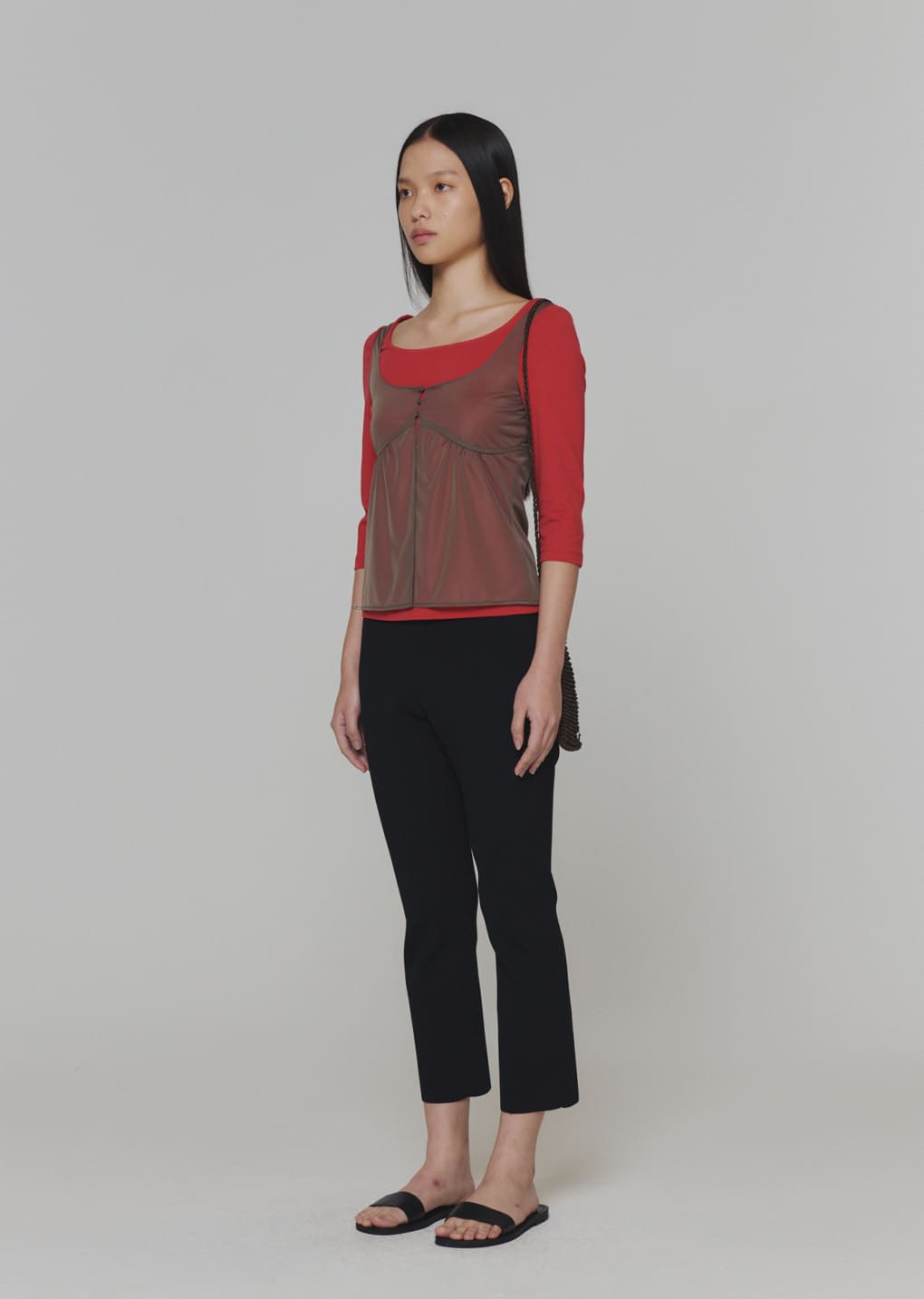 scoop neck short sleeve t-shirts, red