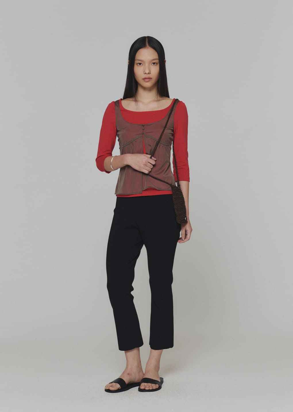 scoop neck short sleeve t-shirts, red