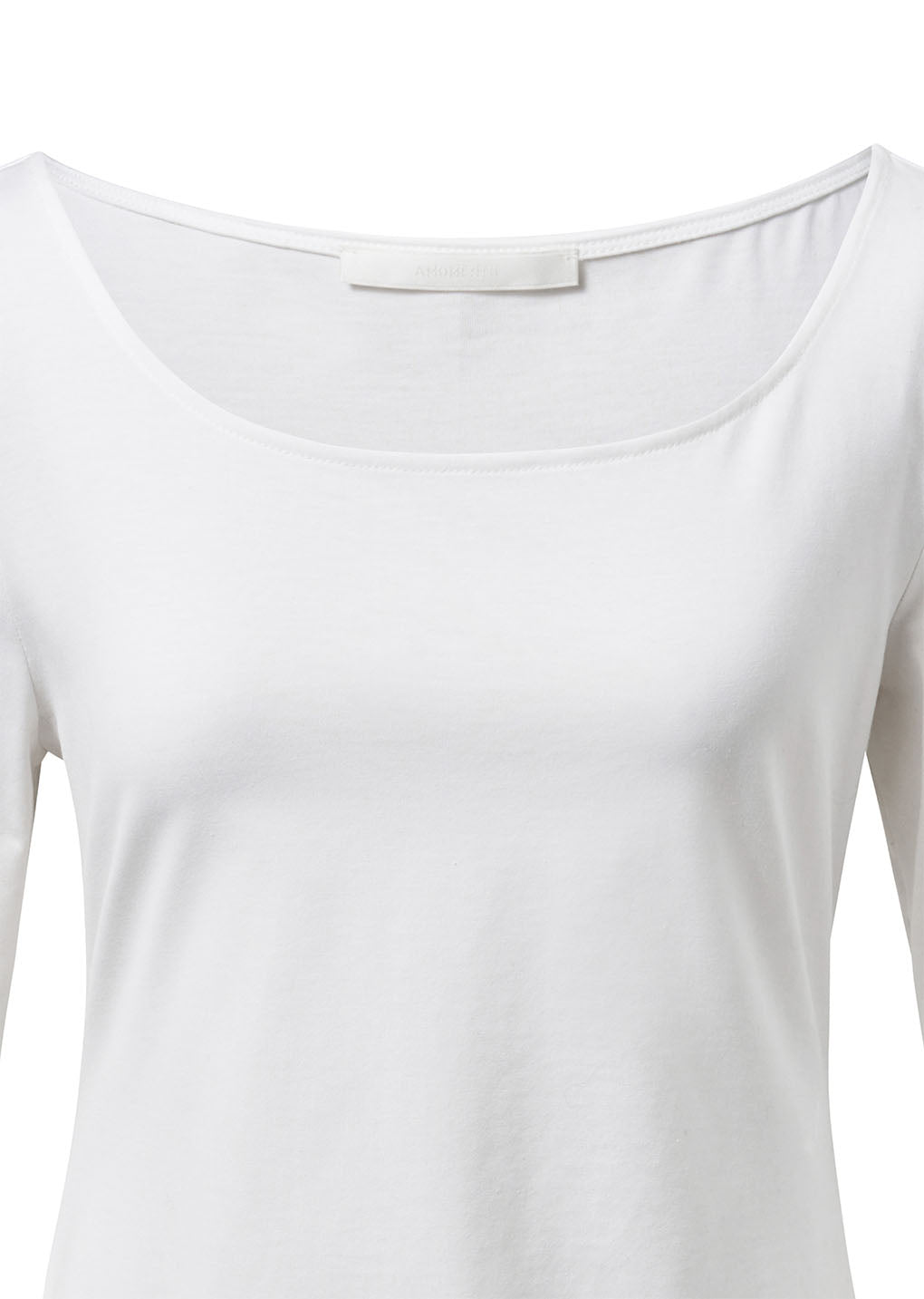 scoop neck short sleeve t-shirts, white