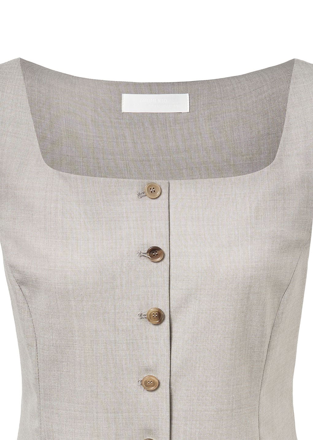 scoop neck two way vest, beige