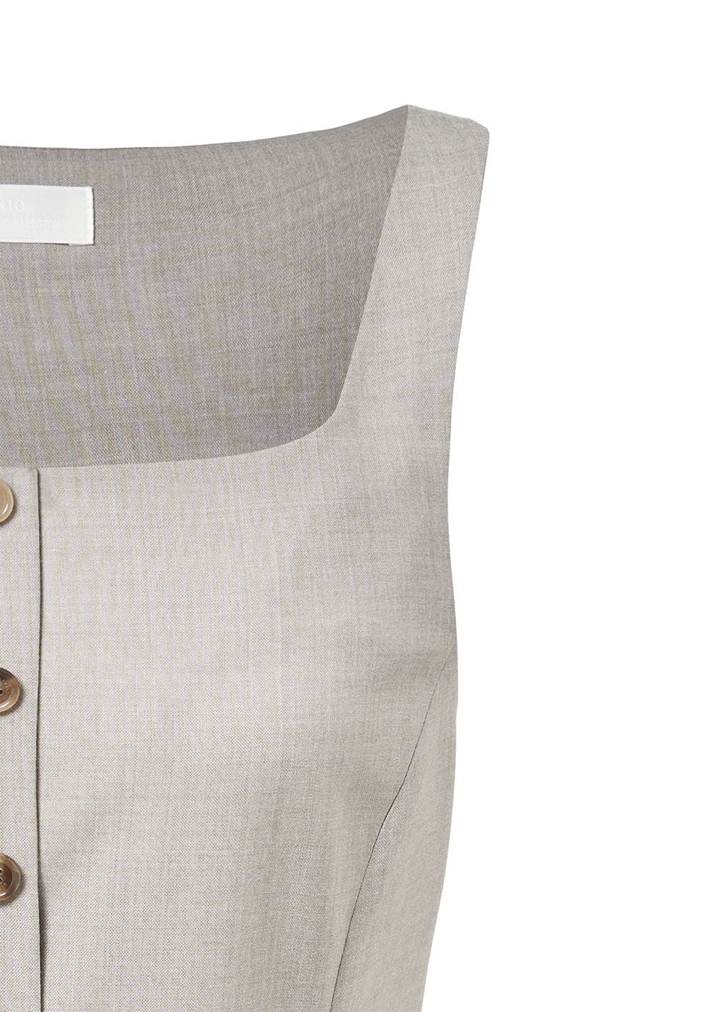 scoop neck two way vest, beige