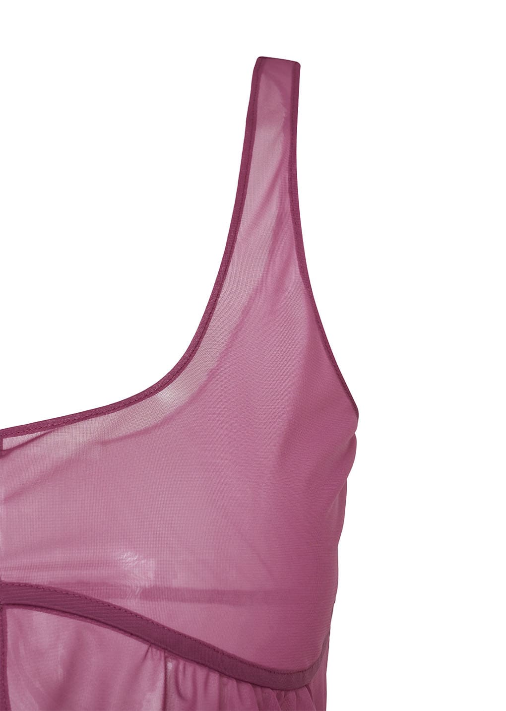 sheer bra top, pink
