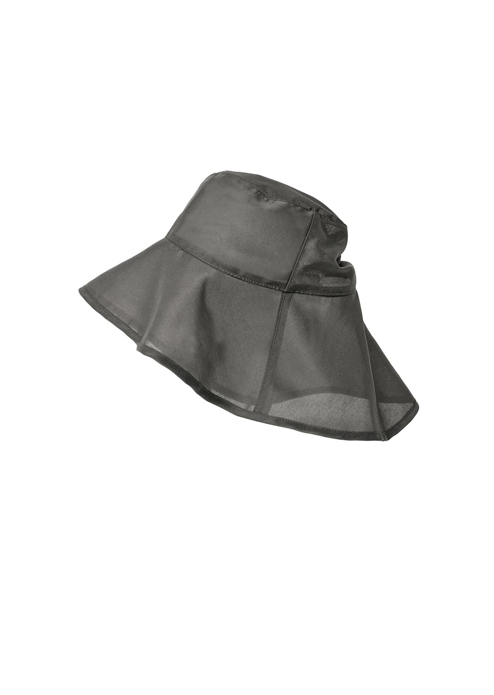 SHEER BUCKET HAT, CHARCOAL