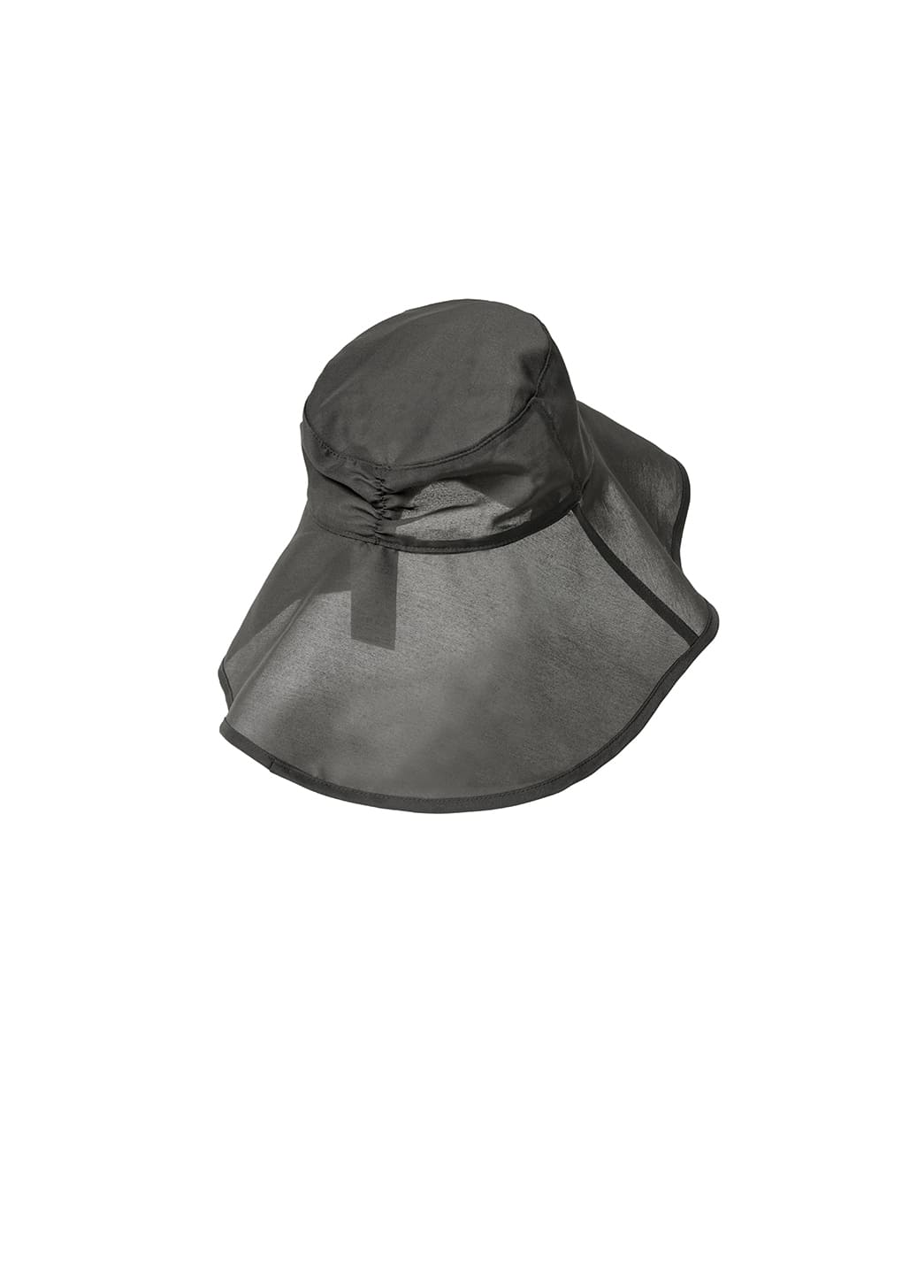 SHEER BUCKET HAT, CHARCOAL