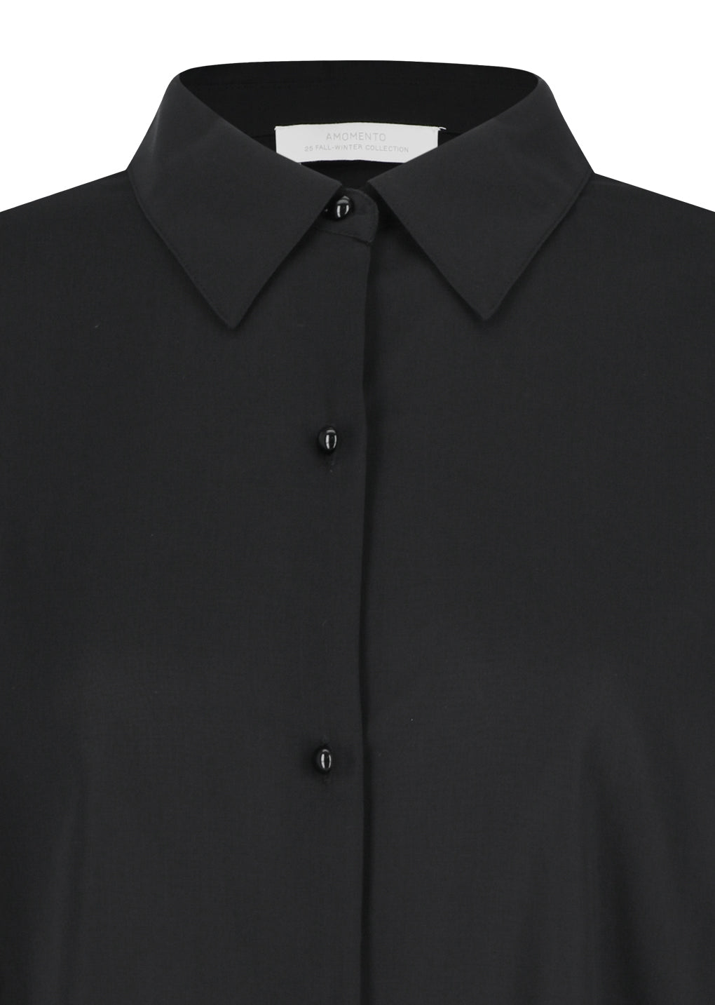 sheer cotton classic shirts, black
