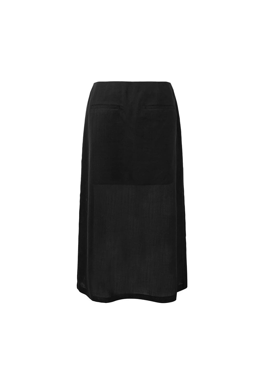 sheer maxi long skirt, black
