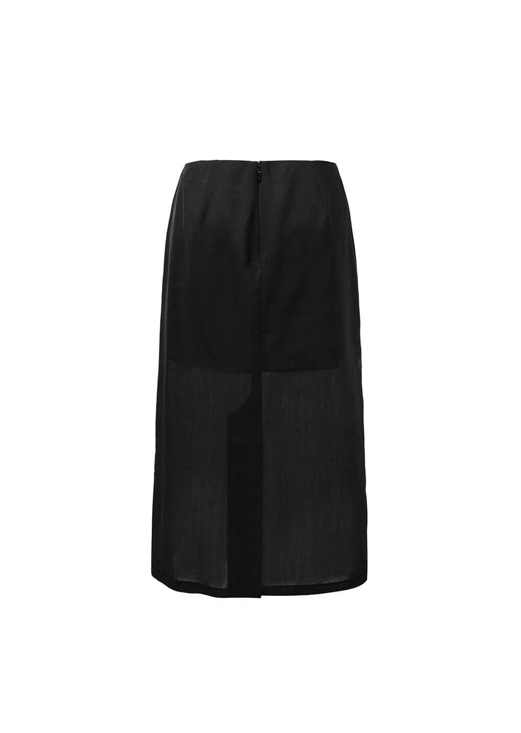 sheer maxi long skirt, black