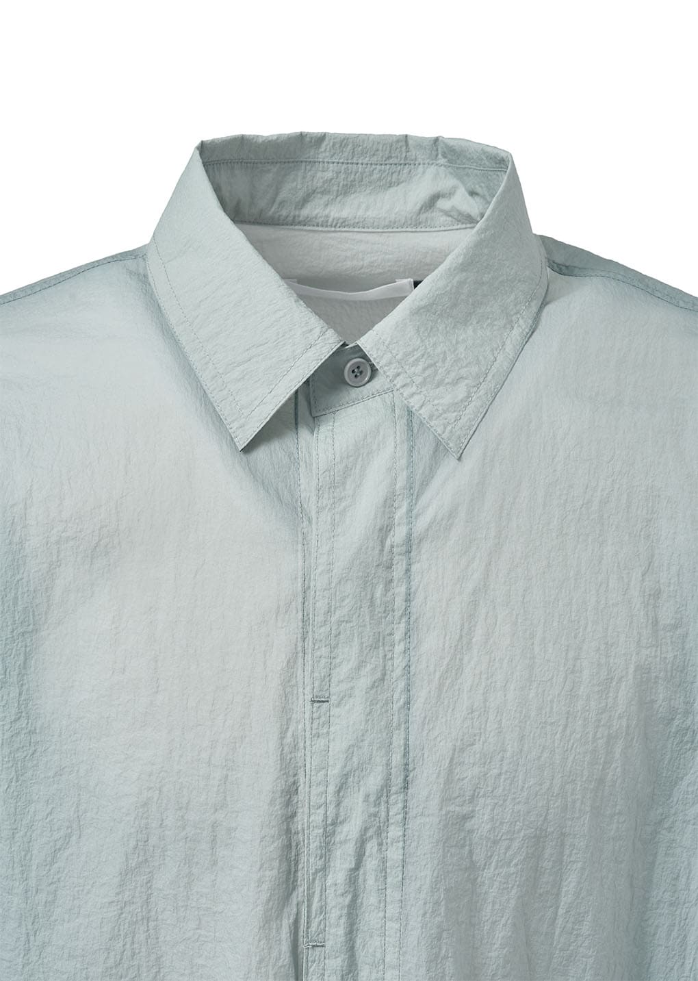 sheer nylon oversized shirts, blue