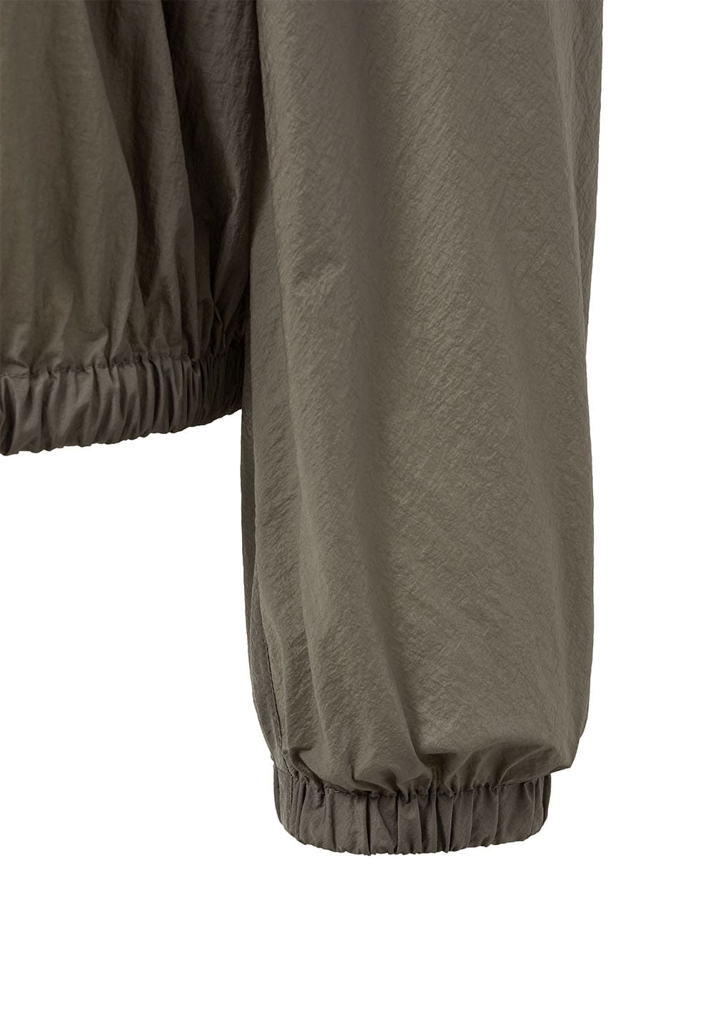sheer nylon raglan hooded jumper, brown