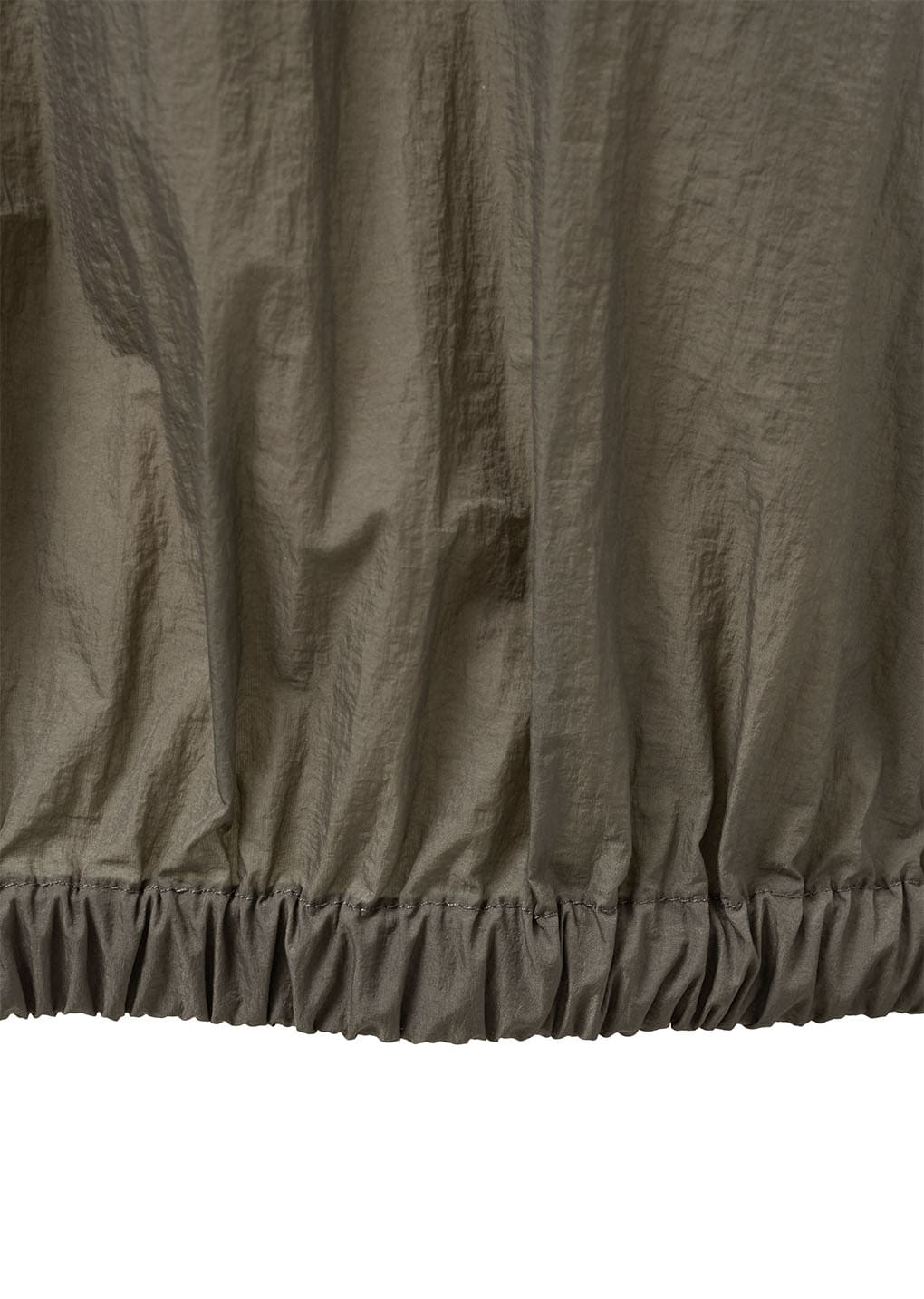 sheer nylon raglan hooded jumper, brown