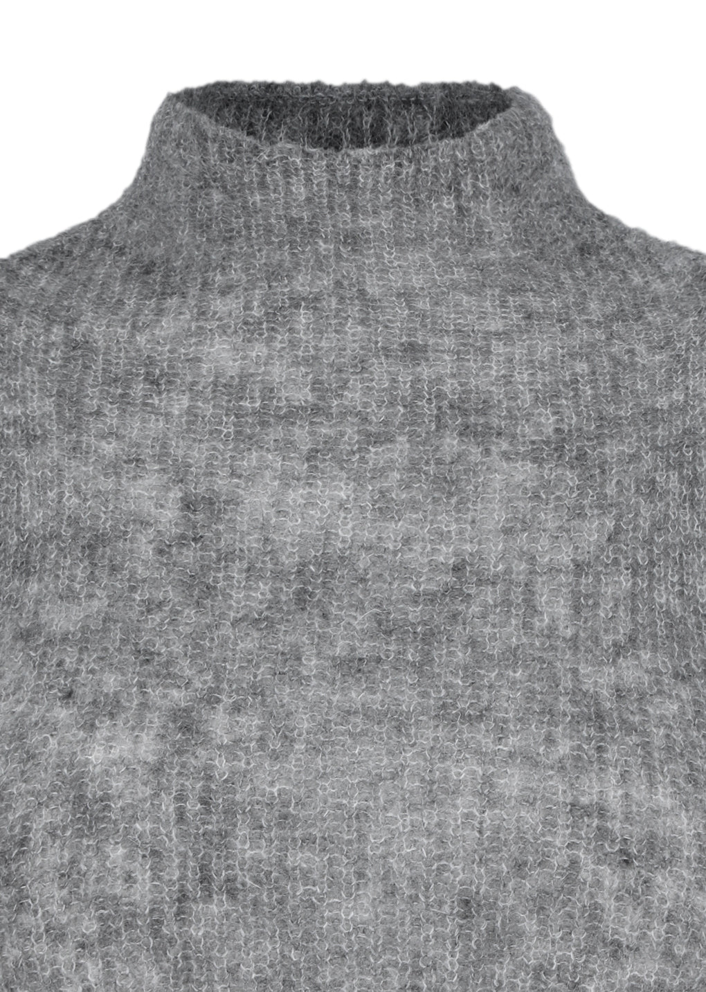 sheer sleeveless top, melange grey