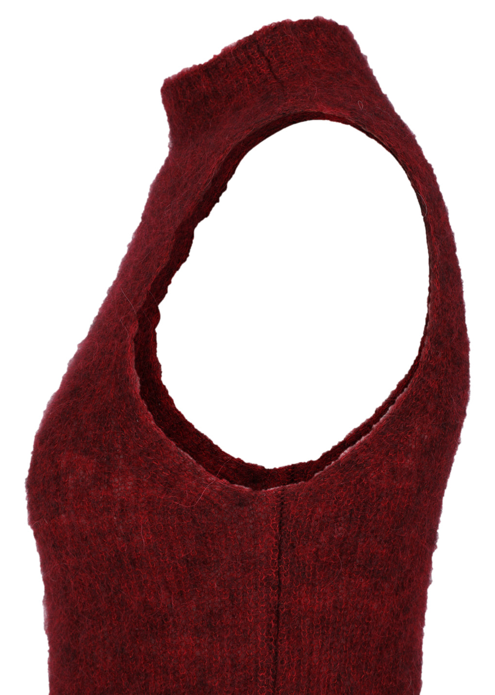 sheer sleeveless top, red