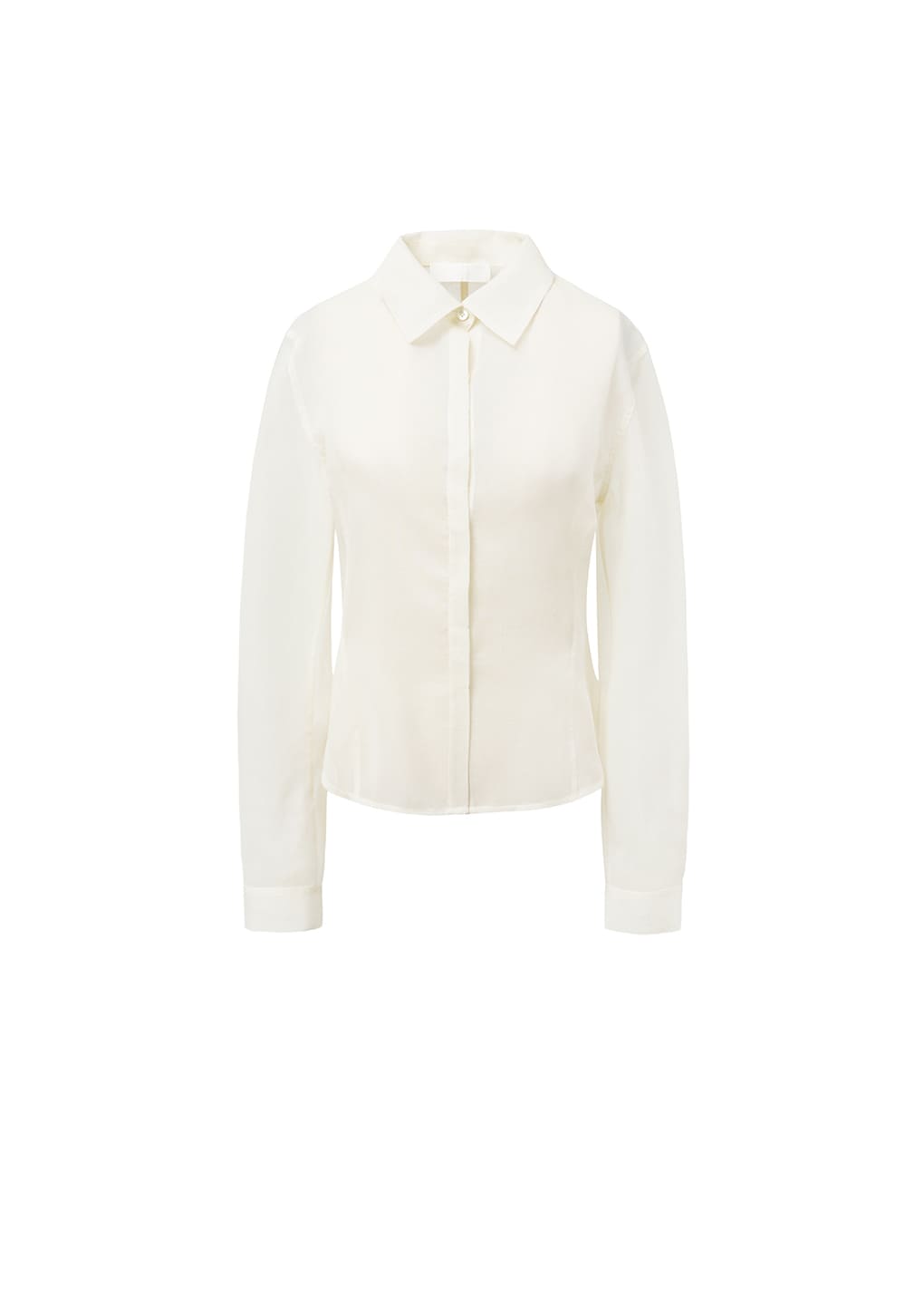 SHEER SLIM FIT SHIRTS, IVORY