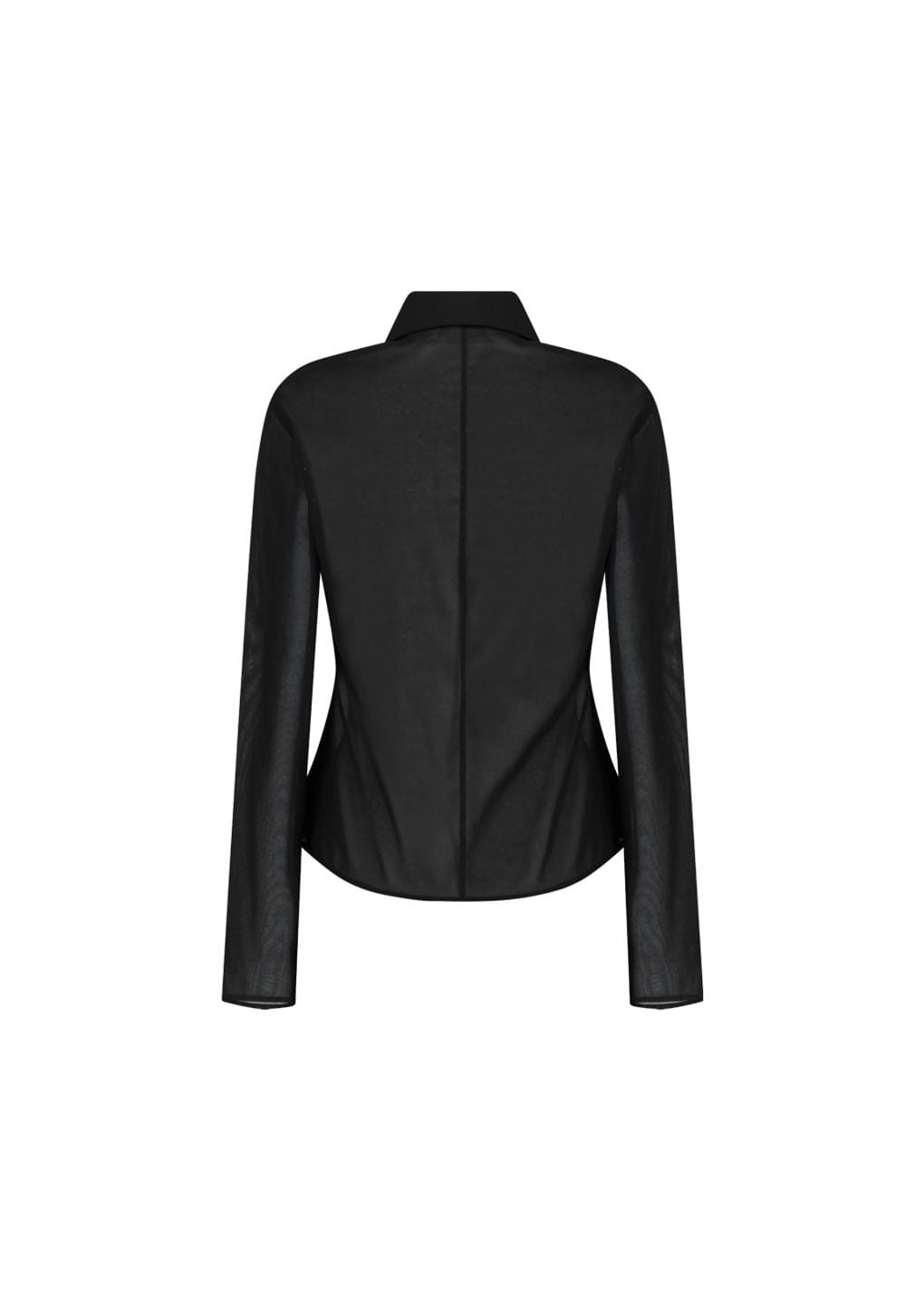 sheer slim shirt, black hover