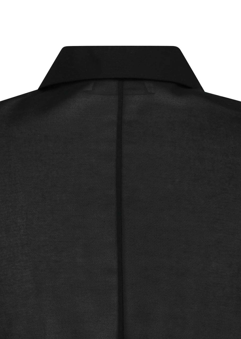 sheer slim shirt, black