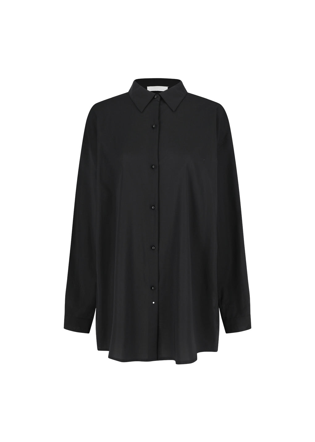 sheer cotton classic shirts, black