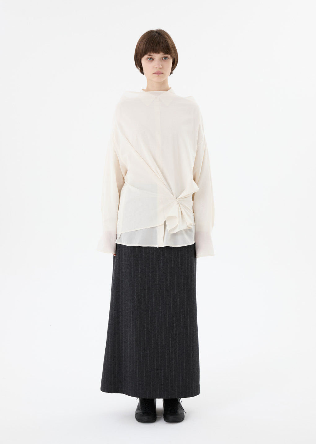 sheer cotton classic shirts, ivory hover