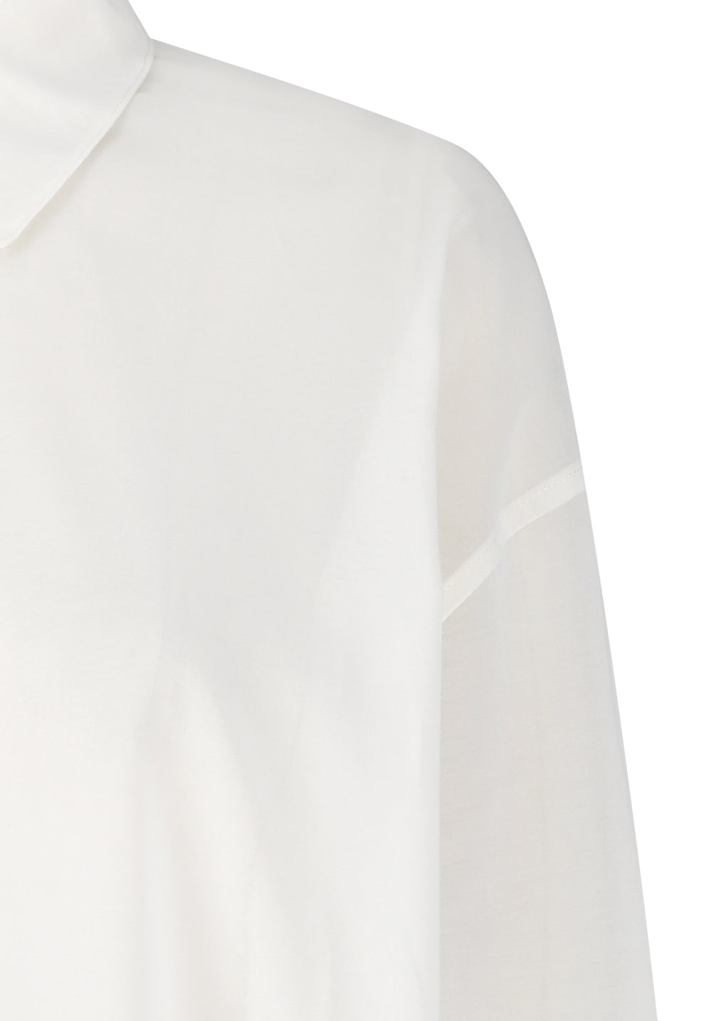 sheer cotton classic shirts, ivory