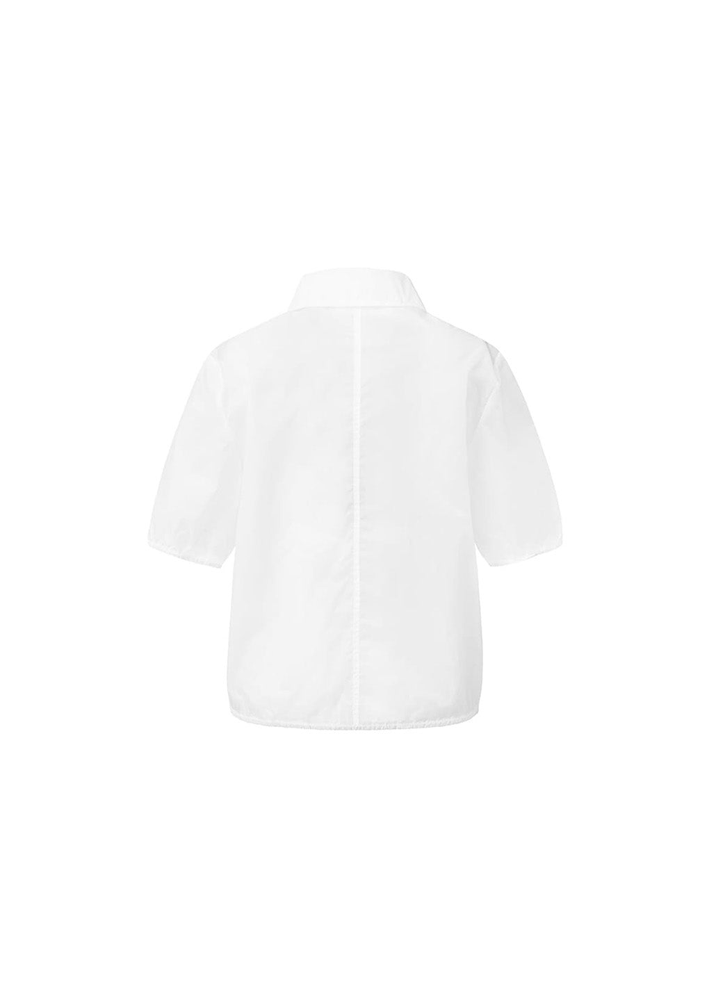 sheer half zip-up top, white