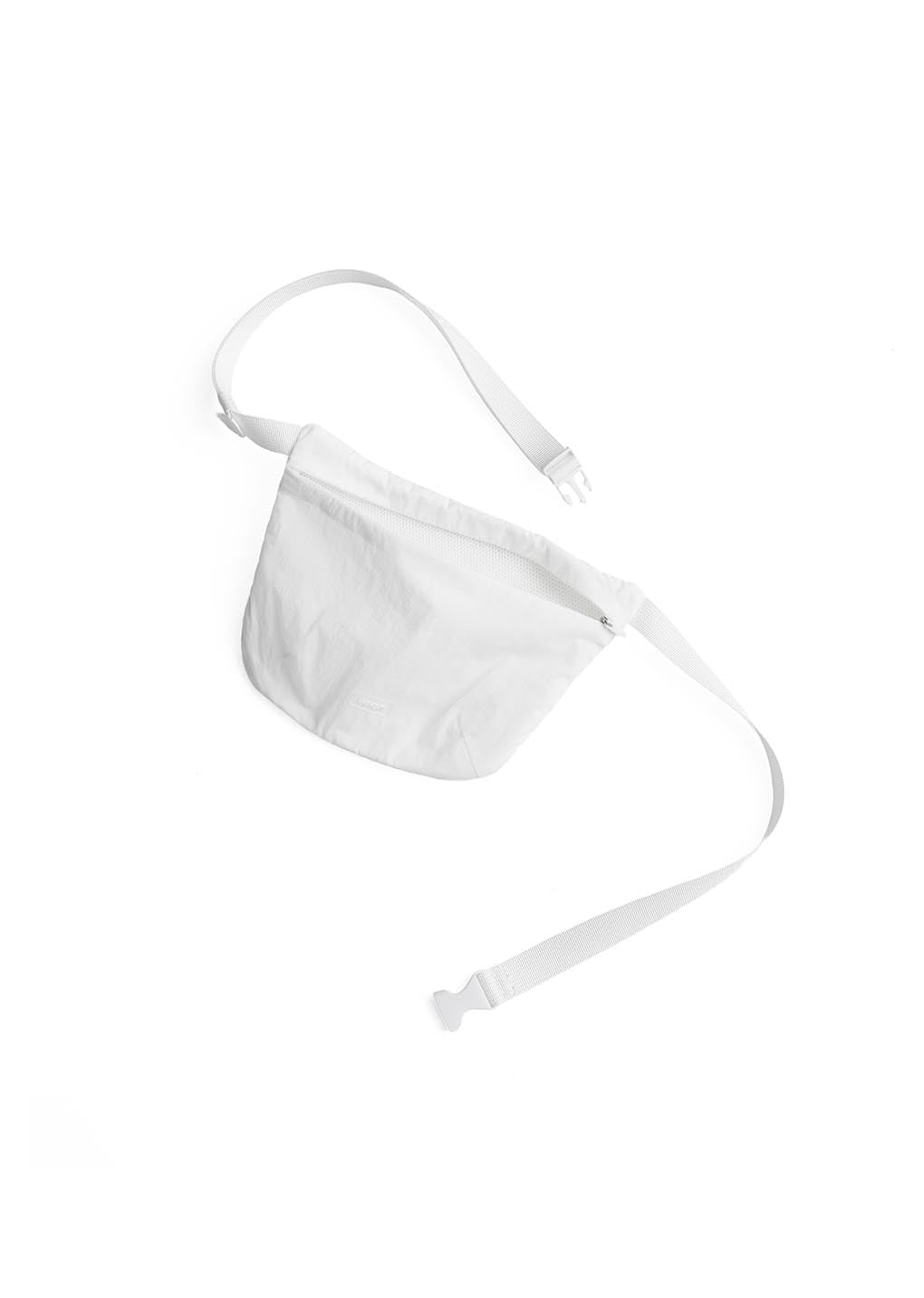 sheer nylon belt bag, white