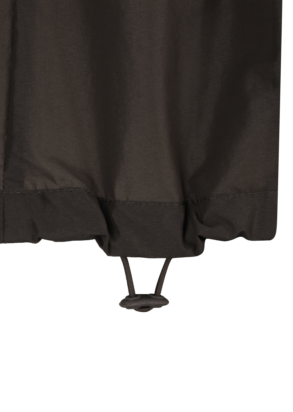 sheer nylon cowl neck anorak, brown