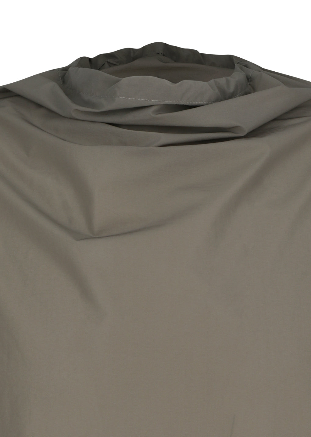 sheer nylon cowl neck anorak, grey