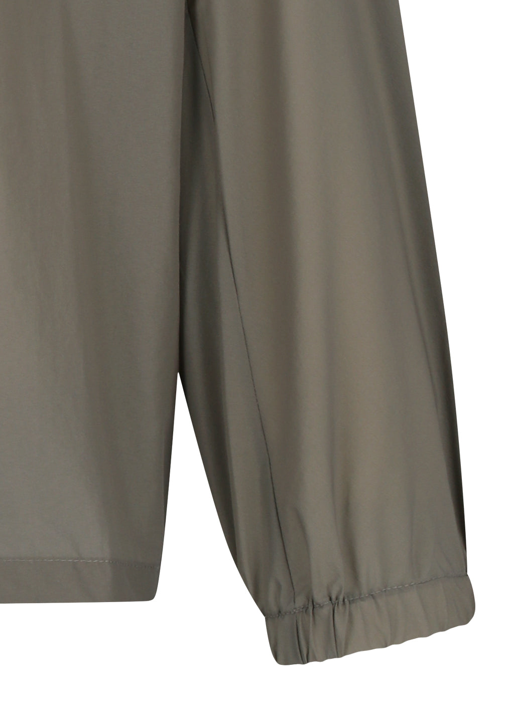 sheer nylon cowl neck anorak, grey