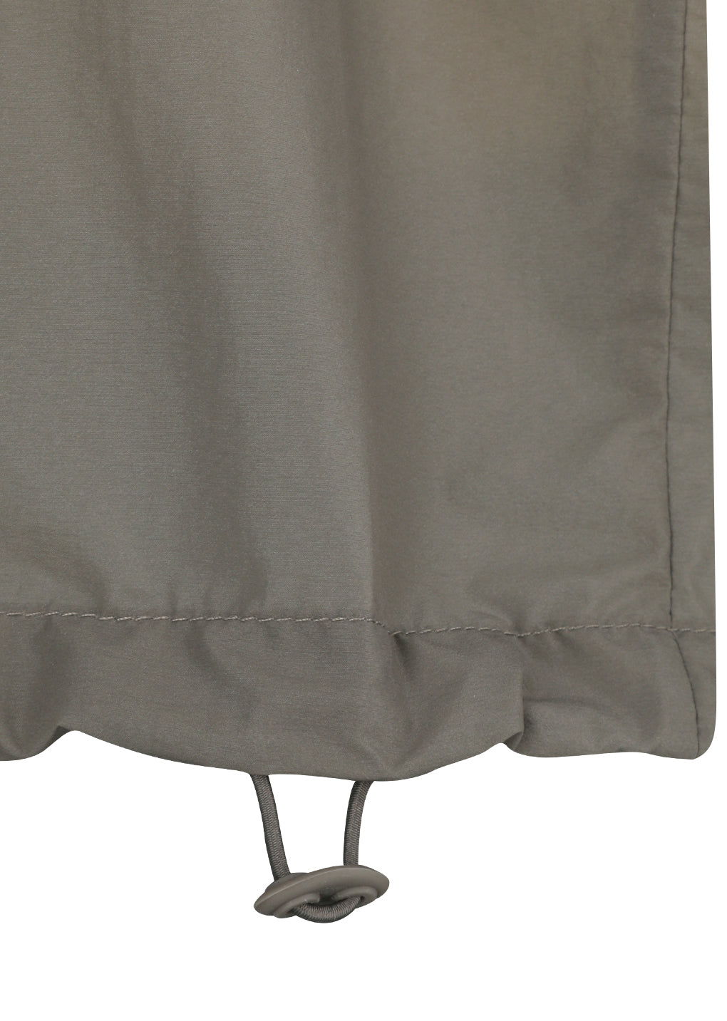 sheer nylon cowl neck anorak, grey
