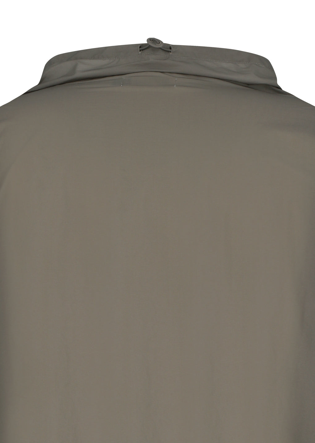 sheer nylon cowl neck anorak, grey