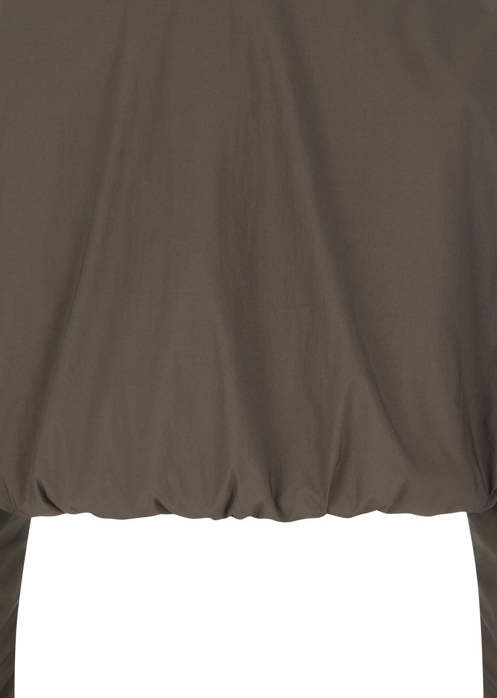sheer nylon padded crop jumper, brown