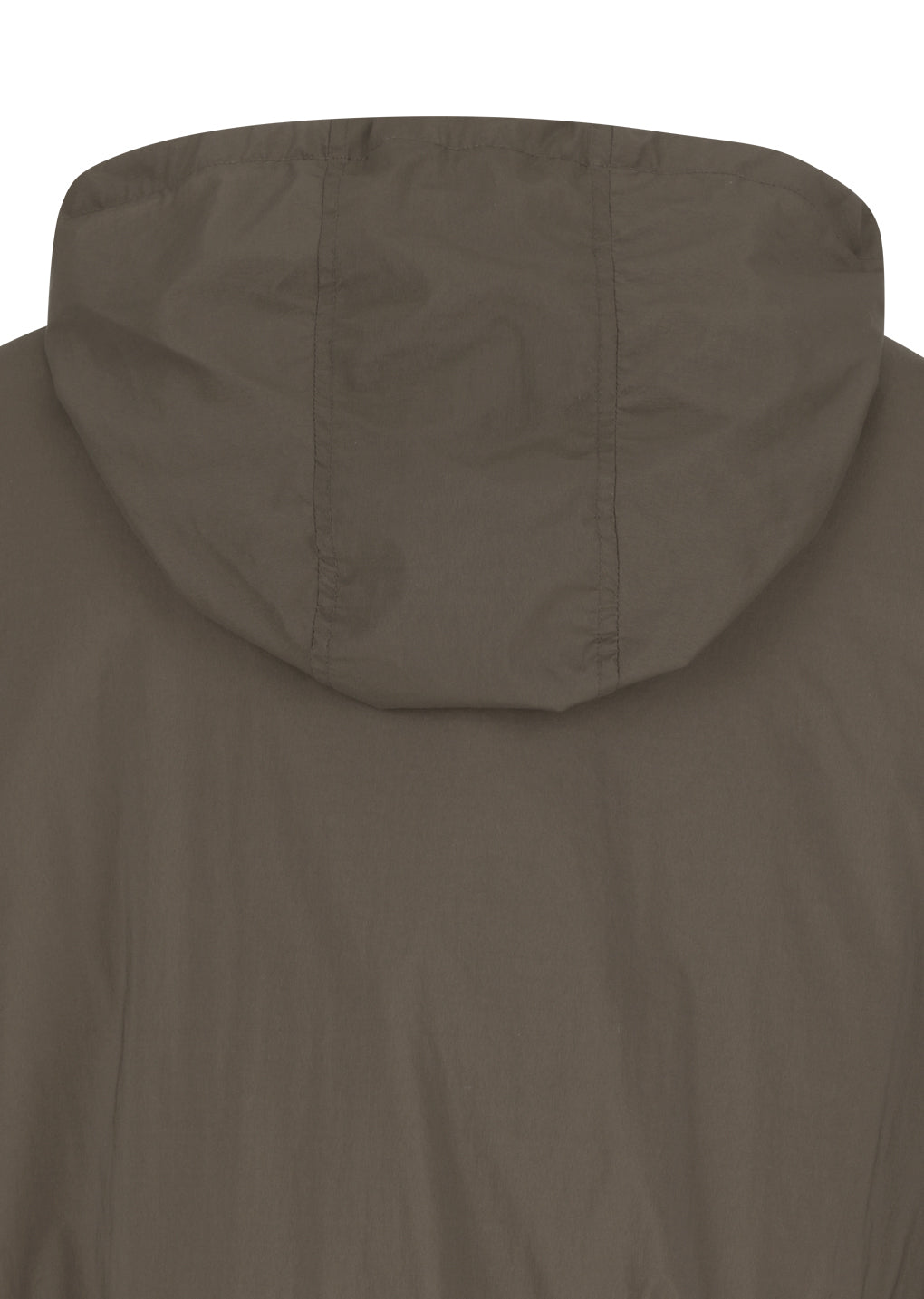 sheer nylon padded crop jumper, brown