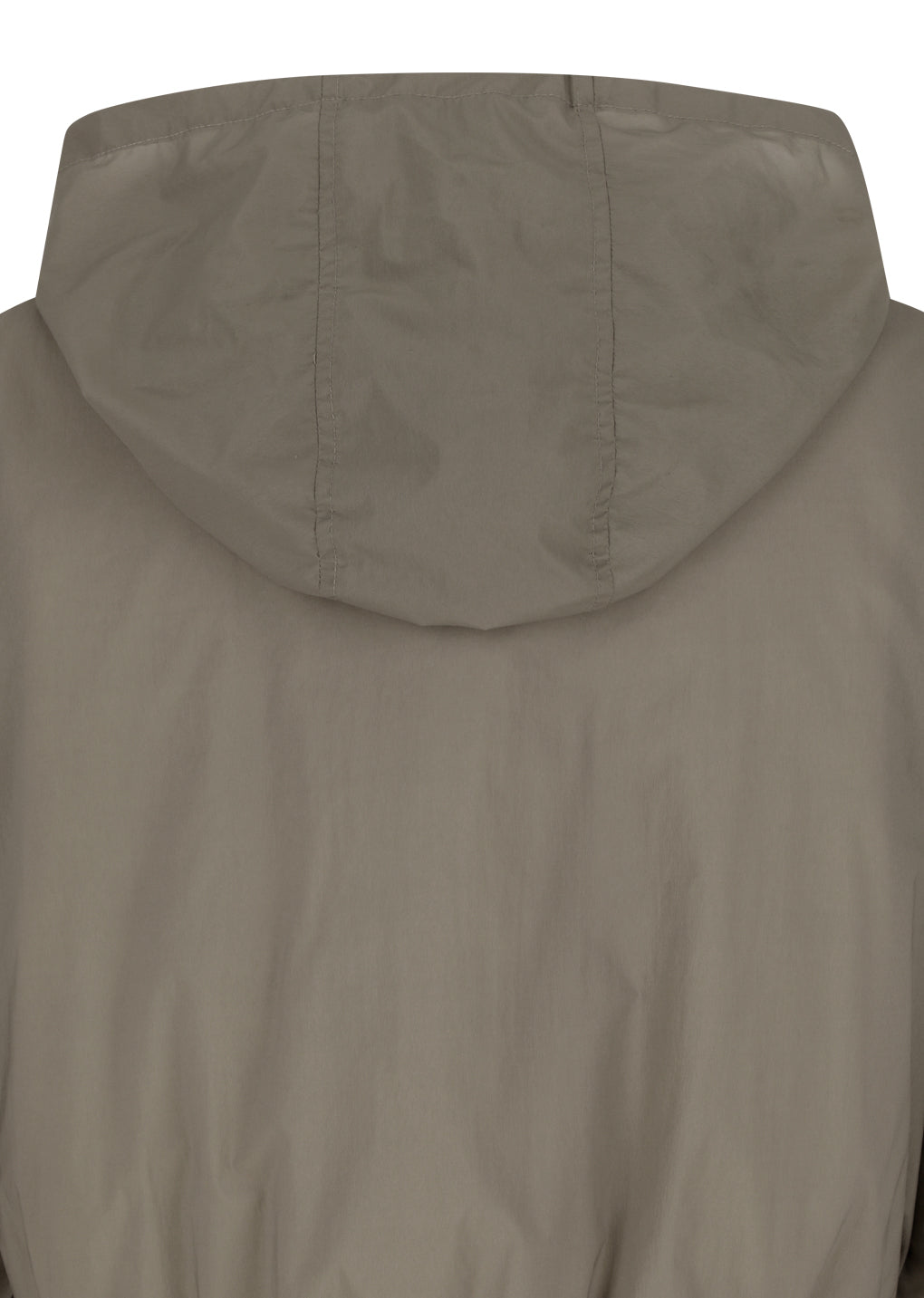 sheer nylon padded crop jumper, grey