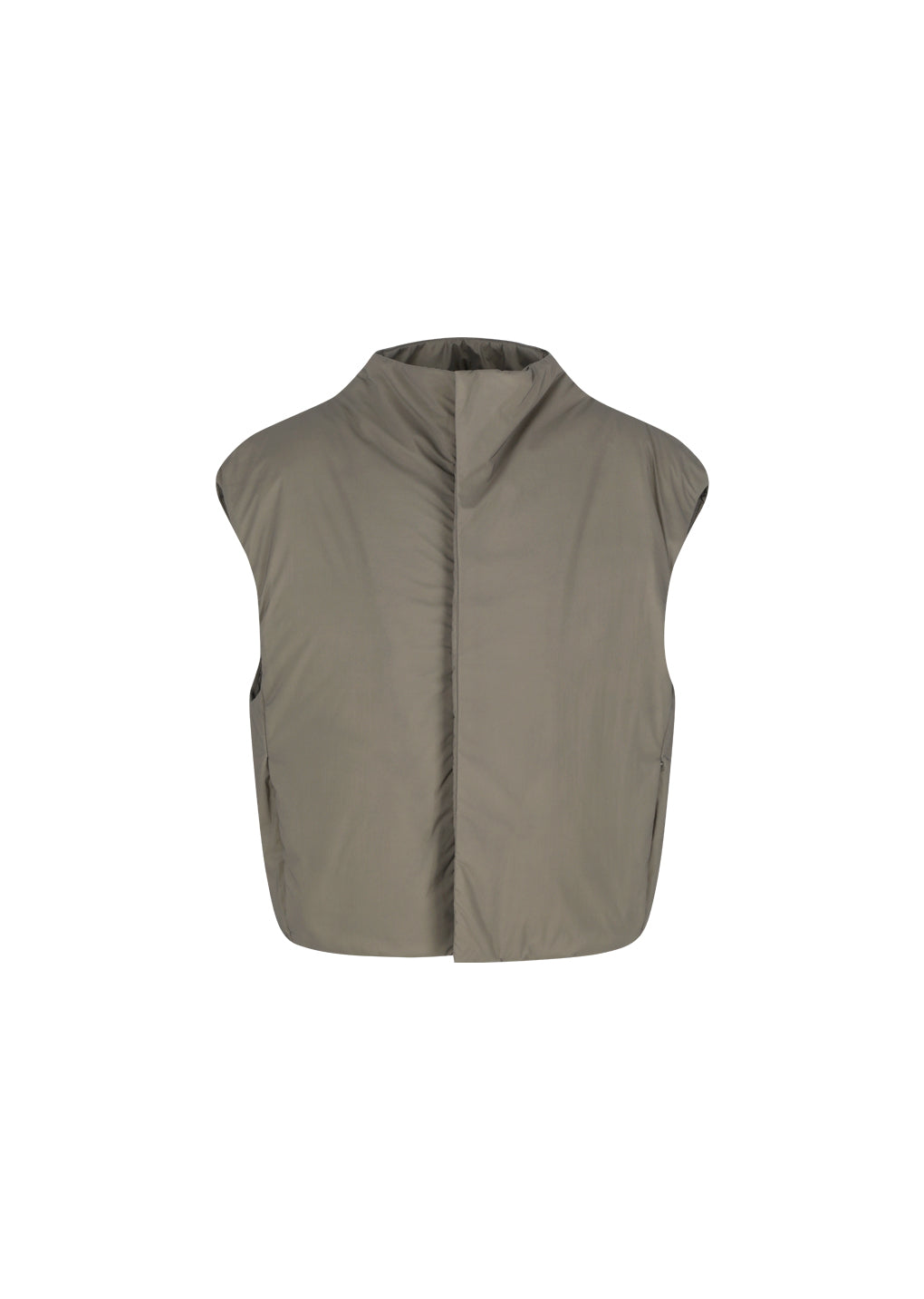 sheer nylon padded vest, grey