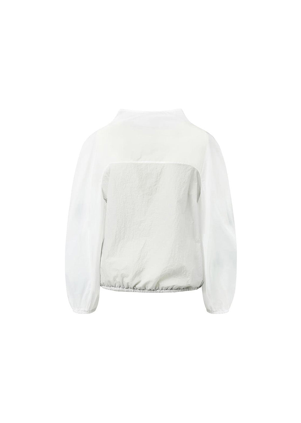 sheer nylon two-way top, white