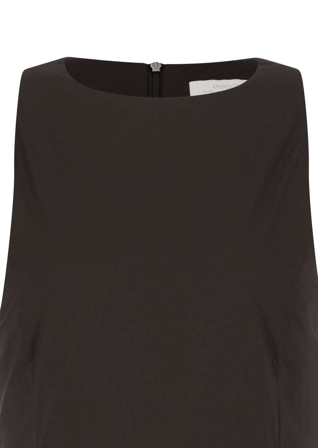 sheer padded volume dress, brown