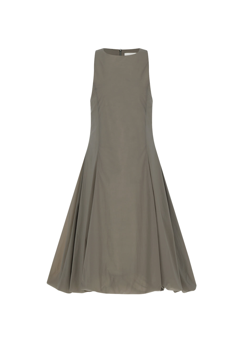 sheer padded volume dress, grey