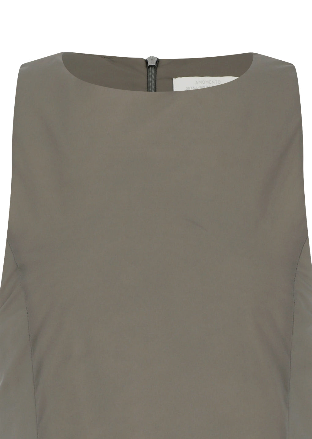 sheer padded volume dress, grey