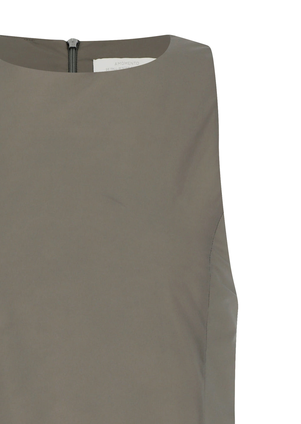 sheer padded volume dress, grey