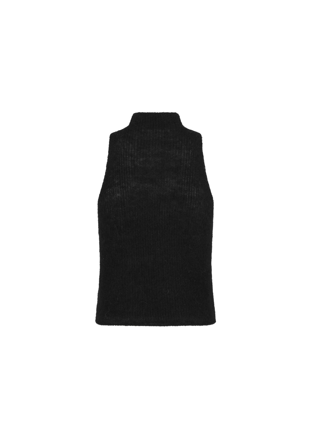 sheer sleeveless top, black