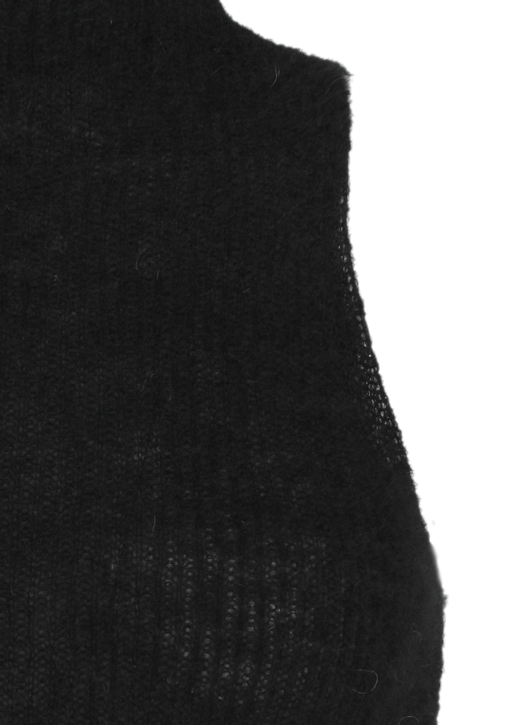 sheer sleeveless top, black