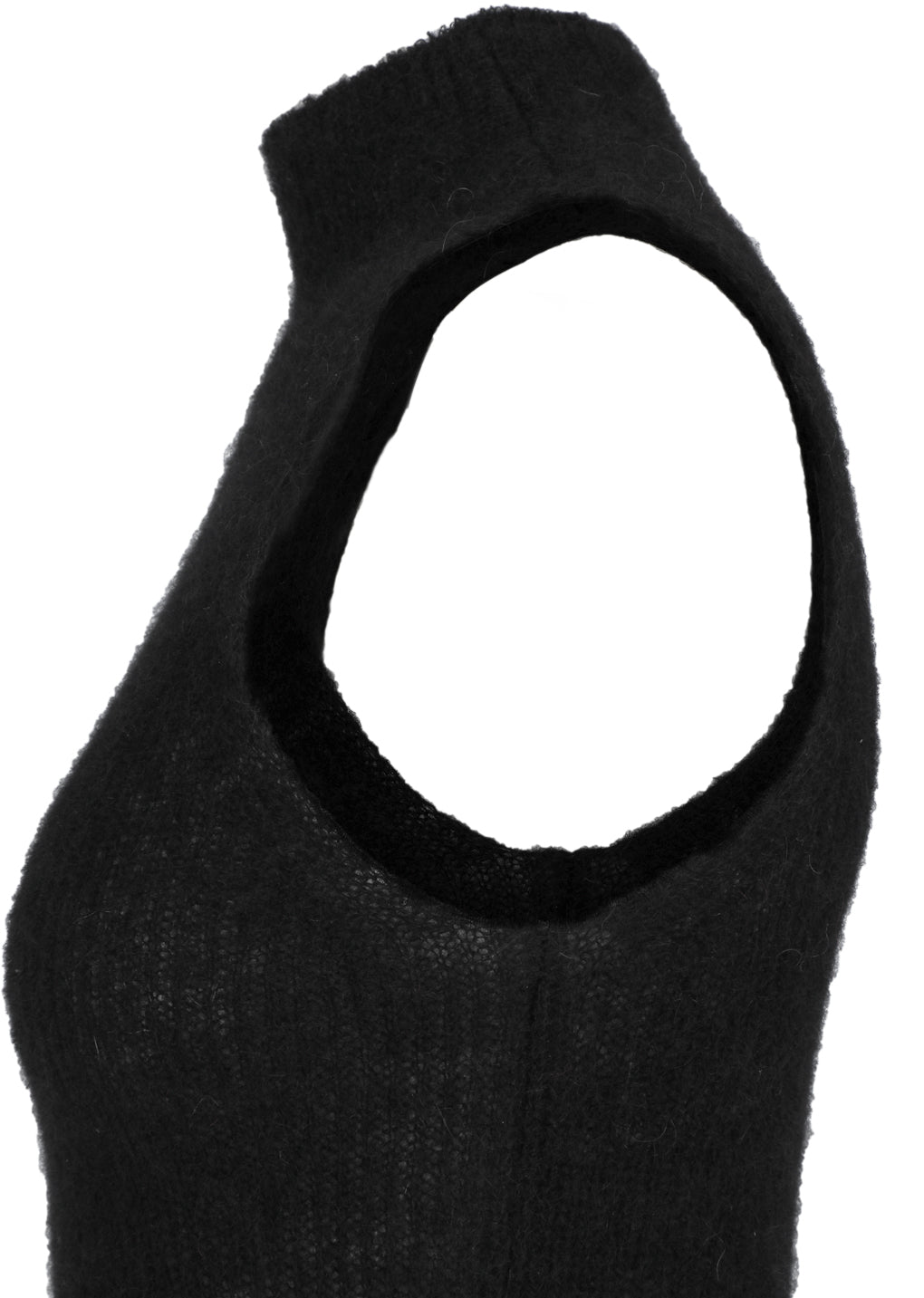 sheer sleeveless top, black