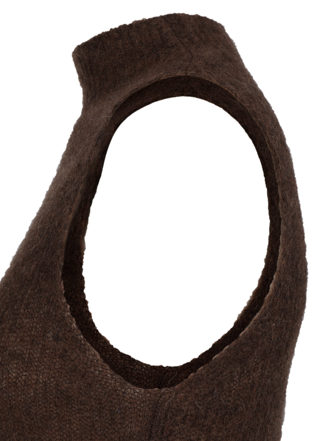 sheer sleeveless top, brown