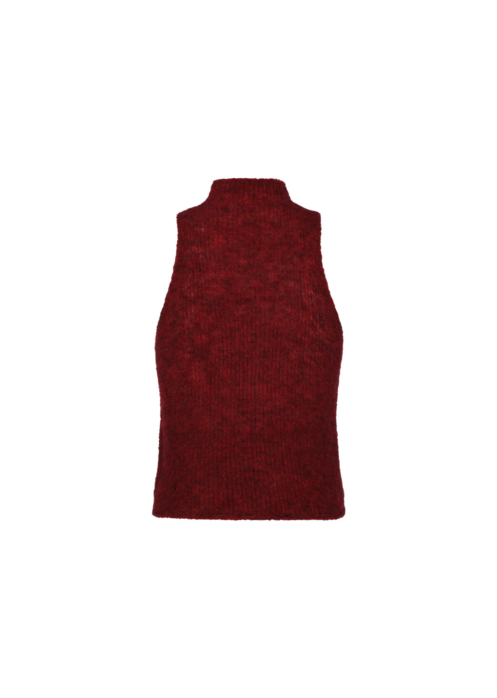 sheer sleeveless top, red hover