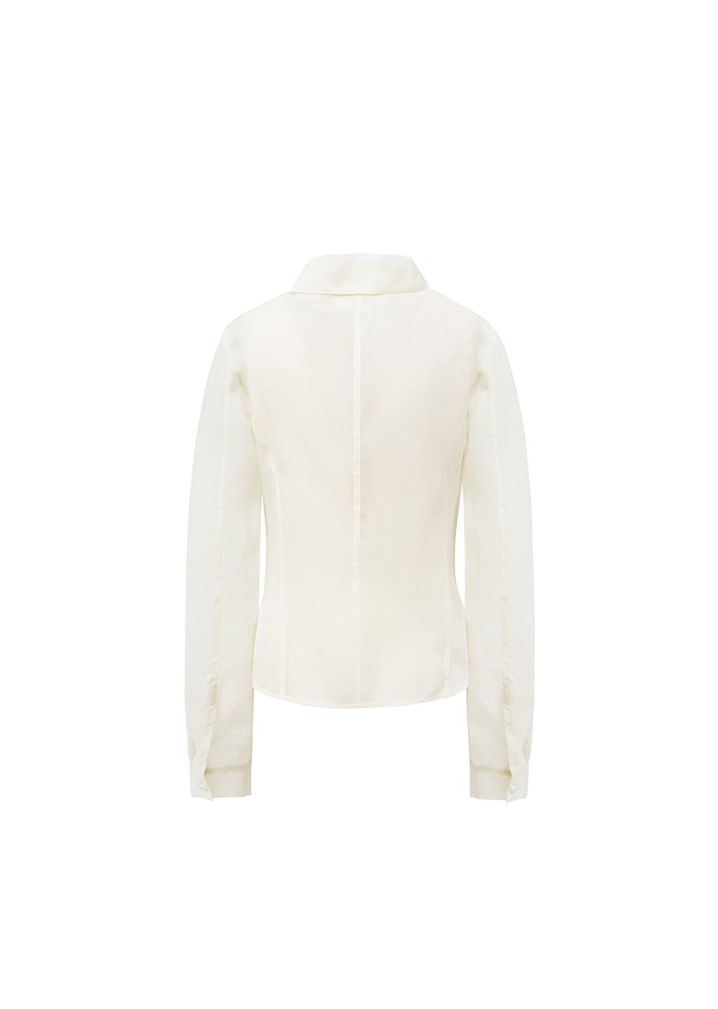 sheer slim fit shirts, ivory