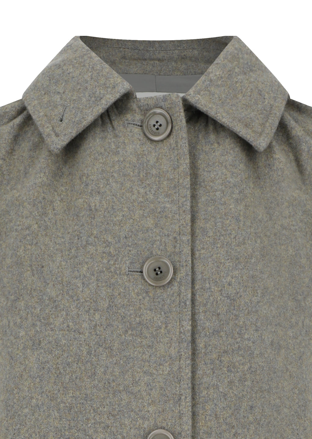 shirring coat, grey blue