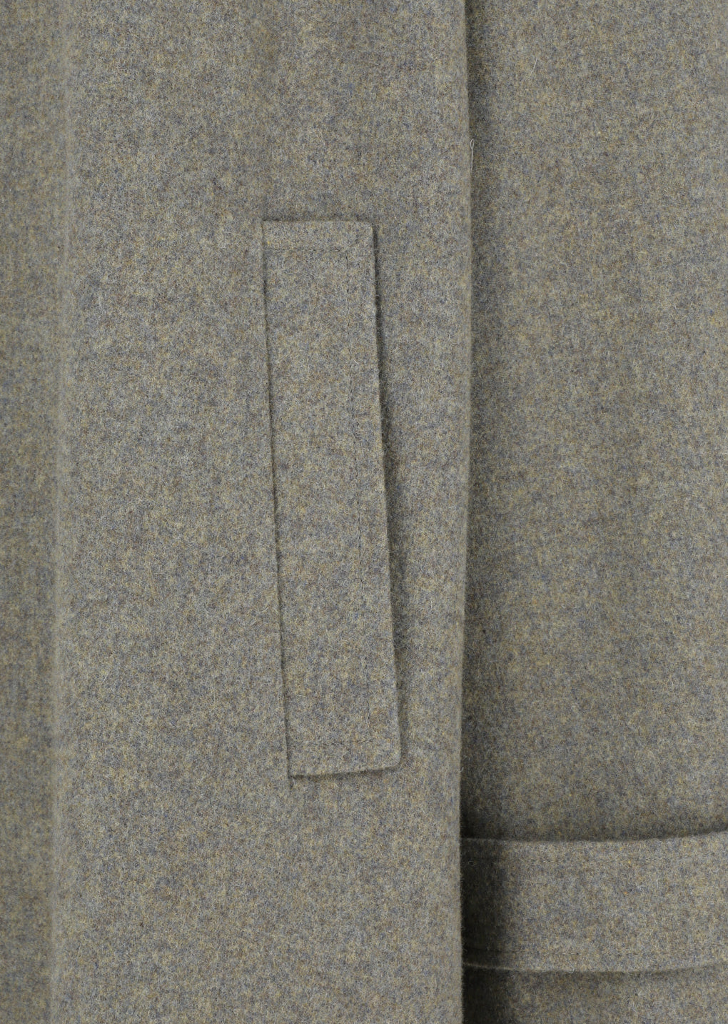 shirring coat, grey blue