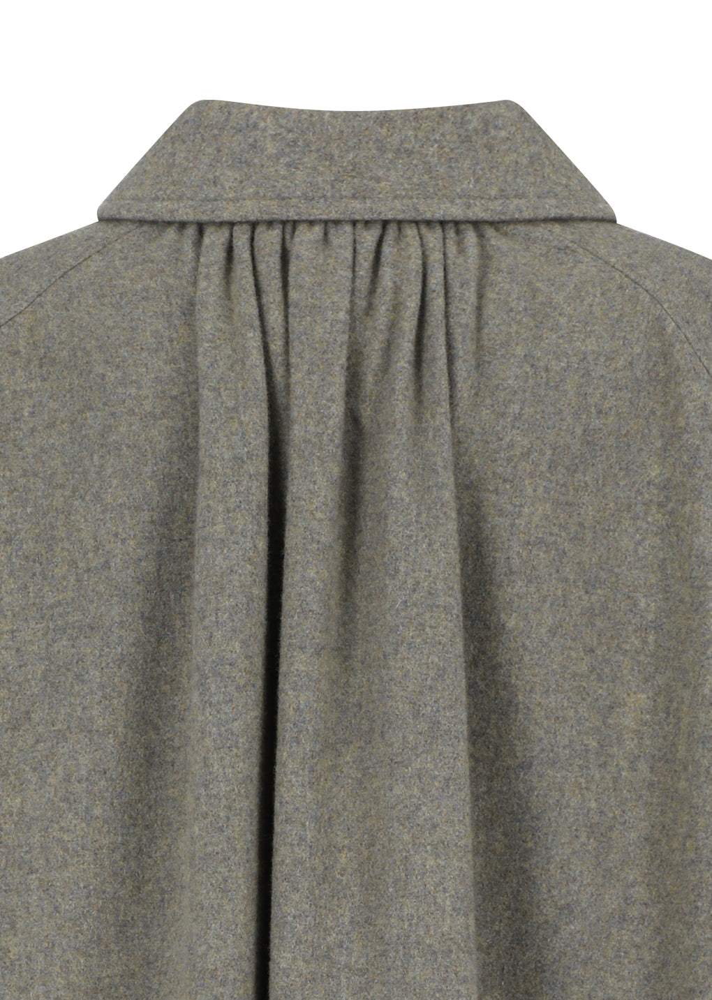 shirring coat, grey blue